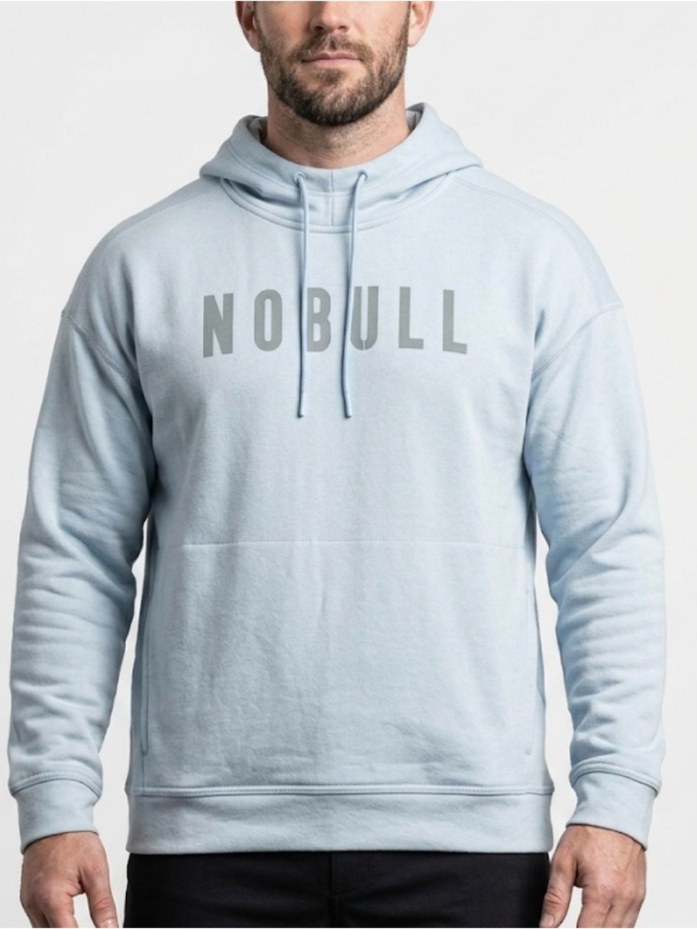 NOBULL Light Blue Premium Training Hoodie - women’s large - Picture 1 of 8